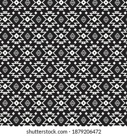 black and white abstract geometric vintage seamless pattern design vector. can use fabrics, decor, textile, print or your artwork. 