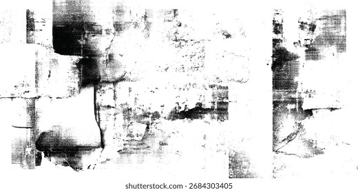 Black and white abstract grunge background with papercut, splashes for style effect grunge isolated on white background.	