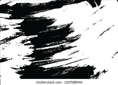 black and white abstract grunge brush vector texture background