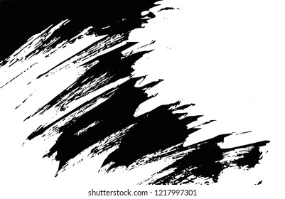 Black White Abstract Grunge Brush Vector Stock Vector (Royalty Free ...