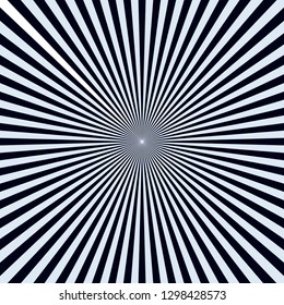 black and white abstract grunge hypnotic swirl background. Vector illustration