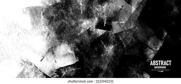 Black and white abstract grunge paint texture background.	