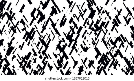 Black and white abstract grunge pattern ornament design. Geometric black & white messy vector patterns, minimalist abstractive urban style background, monochrome black and white overlay
