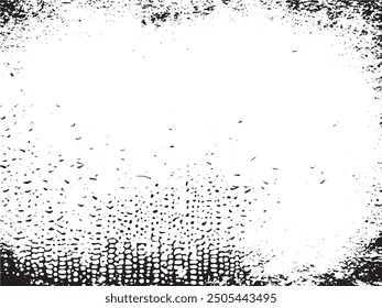 Black and White Abstract Grunge Texture: A monochrome vector design featuring distressed and grainy elements