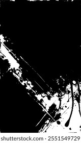 Schwarz-weiß abstrakte Grunge-Textur. Vektorgrafik schmutzig, gekratzt, abgenutzter Hintergrund