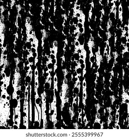 Black and white abstract grunge texture. Vector dirty, scratched, worn background