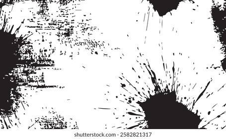 Black and White Abstract Grunge Texture background. Grunge Distressed Paint Background Overlay Texture. 