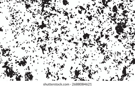 Black and white abstract grunge texture design with dirty paint splatter and ink border illustration.	