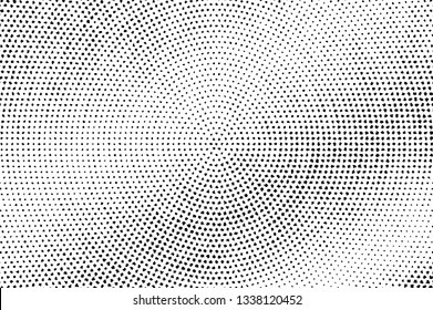 Black and white abstract grungy vector background. Uneven distressed texture. Monochrome gradient vector background. Retro halftone overlay. Vintage distressed effect. Industrial texture
