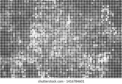 Black and white abstract halftone background