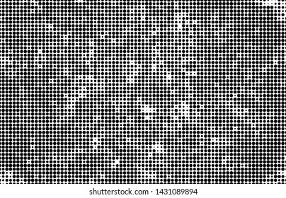 Black and white abstract halftone background