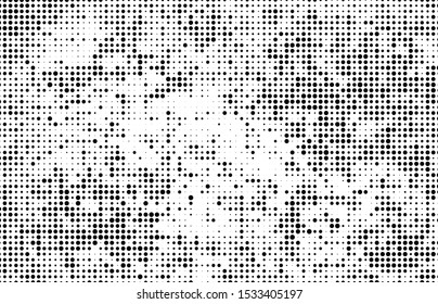 Black and white abstract halftone background