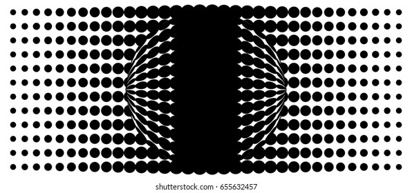 Black and white abstract halftone background. Geometric pattern. Vector clip art.