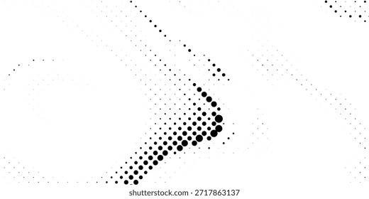 Fundo de padrão de meio-tom abstrato preto e branco. Terno para banner, web, cartaz, panfleto, brochura e apresentação