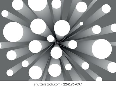 Black and white abstract halftone dots background. Vector illustration