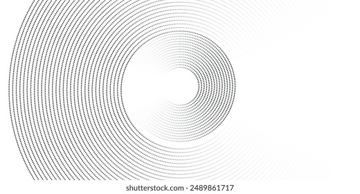 Fondo abstracto blanco y negro de los puntos del semitono. Ilustración vectorial