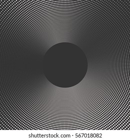 Black and white abstract halftone dots background. Vector illustration