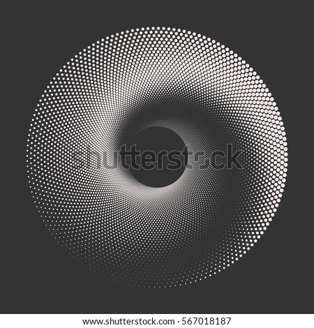 Black and white abstract halftone dots background. Vector illustration