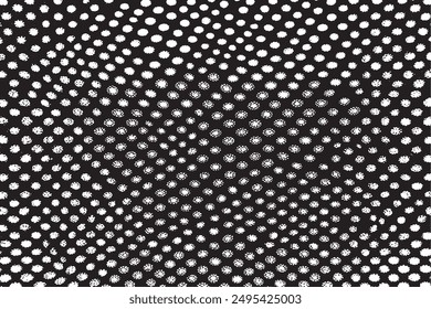 Black and White Abstract Halftone Pattern Background  