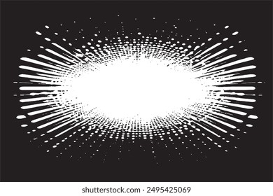 Black and White Abstract Halftone Pattern Background  