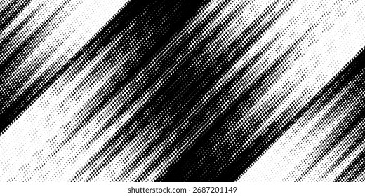 Black and white abstract halftone pattern with hexagon shape for modern background and jersey design.