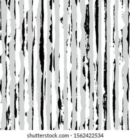 Black and white abstract hand drawn seamless pattern