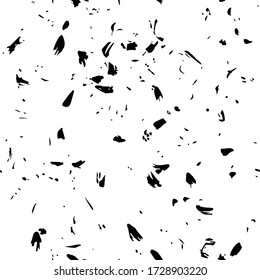 Black and white abstract hand drawn seamless pattern