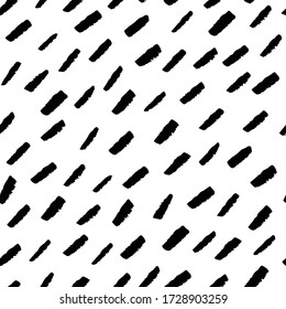 Black and white abstract hand drawn seamless pattern