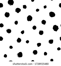 Black and white abstract hand drawn seamless pattern