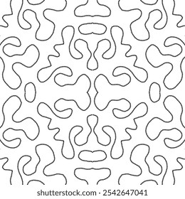 Preto e branco abstrato mão desenhado sem emenda padrão pano de fundo papel de parede - fundo geométrico linhas mínimas - ilustração de arte de linha de vetor monocromático