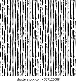 Black and white abstract hand drawn seamless pattern