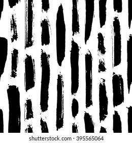 Black and white abstract hand drawn seamless pattern