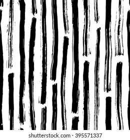 Black and white abstract hand drawn seamless pattern