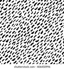Black and white abstract hand drawn seamless pattern