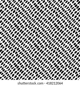 Black and white abstract hand drawn seamless pattern
