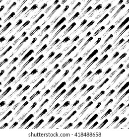 Black and white abstract hand drawn seamless pattern