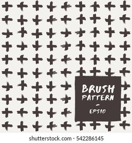 Black and White Abstract Hand Drawn Pattern : Vector Illustration