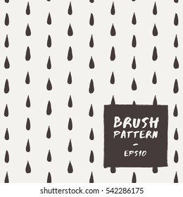 Black and White Abstract Hand Drawn Pattern : Vector Illustration