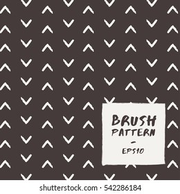 Black and White Abstract Hand Drawn Pattern : Vector Illustration