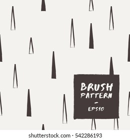 Black and White Abstract Hand Drawn Pattern : Vector Illustration