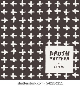 Black and White Abstract Hand Drawn Pattern : Vector Illustration