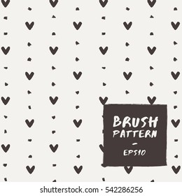 Black and White Abstract Hand Drawn Pattern : Vector Illustration