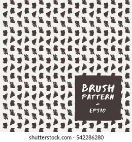 Black and White Abstract Hand Drawn Pattern : Vector Illustration
