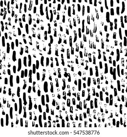 Black and white abstract hand drawn seamless pattern