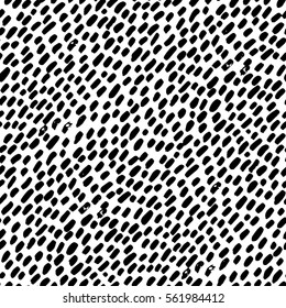 Black and white abstract hand drawn seamless pattern
