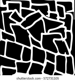 black and white abstract hand drawn texture.