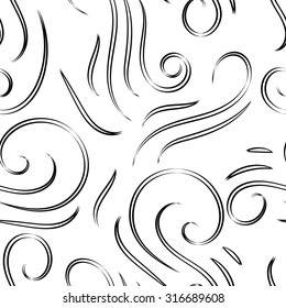 Black and white abstract hand-drawn background, ornate seamless texture. Endless pattern can be used for creating card, web page background, wallpaper and textile.