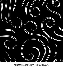 Black and white abstract hand-drawn background, ornate seamless texture. Endless pattern can be used for creating card, web page background, wallpaper and textile.