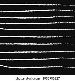 Patrón de grunge a rayas horizontal abstracto en blanco y negro. Vector 
