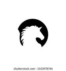 Black White Abstract Horse Head Logo Stock Vector (Royalty Free ...